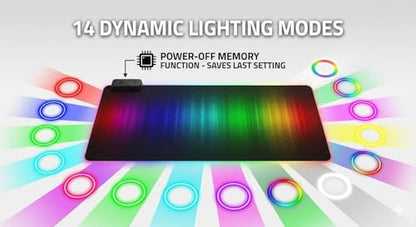 RGB Mouse Pad, XXL Large Gaming Pad 35.43" x 15.75", Desk Mat for Office & Home