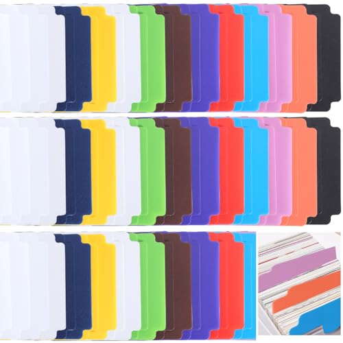CRASPIRE 72 Sheets 12 Colors Trading Card Dividers, Plastic, Letter Size, Multicolored, 2.75 x 3.7 Inch - style: Colorful Trading Card Dividers