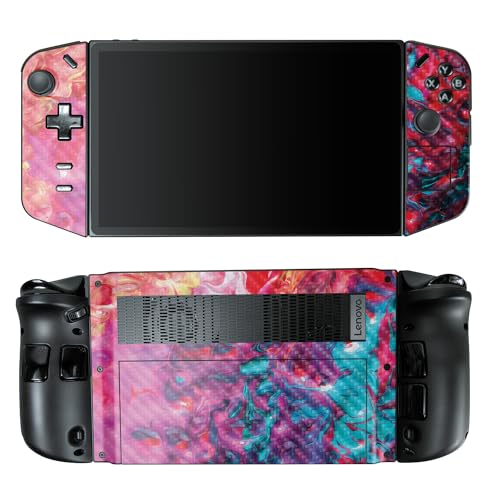 Carbon Fiber Gaming Skin Compatible with Lenovo Legion Go - Paint Party - Premium 3M Vinyl Protective Wrap Decal Cover - Easy to Apply | Crafted in The USA by MightySkins - color: Paint Party, style: Carbon Fiber Textured Finish
