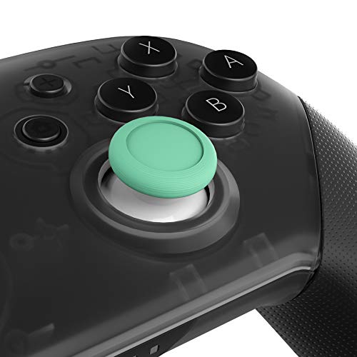 eXtremeRate Mint Green & White Dual-color Replacement 3D Joystick Thumbsticks, Analog Thumb Sticks with Cross Screwdriver for Nintendo Switch Pro Controller - color: White & Mint Green