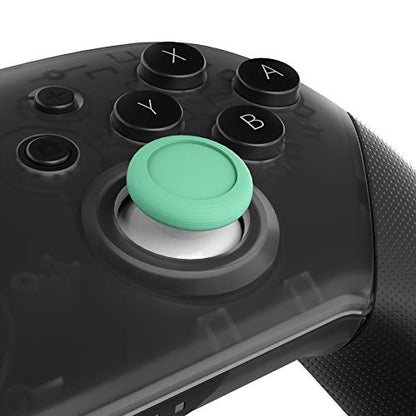 eXtremeRate Mint Green & White Dual-color Replacement 3D Joystick Thumbsticks, Analog Thumb Sticks with Cross Screwdriver for Nintendo Switch Pro Controller - color: White & Mint Green
