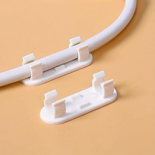 10-Pack Adjustable Cable Clips – Cord Organizer for TV, PC, and Ethernet Cables, Effortless Wire Management Under Desk & On Wall