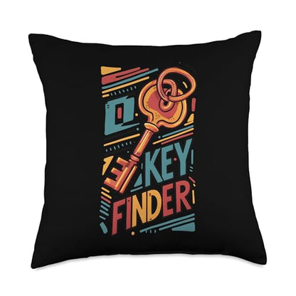 Key Finder Exit Game Escape Room Throw Pillow - size: 18x18