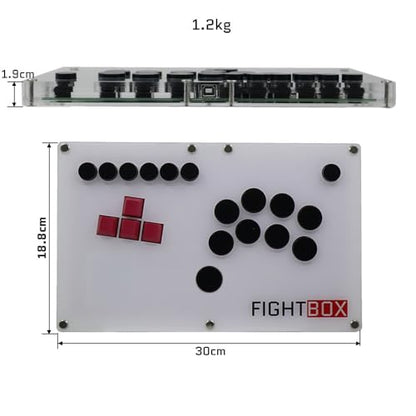 FightBox B7-PC Keyboard Button Leverless Arcade Fight Stick Game Controller Compatible With PC/PS3/Switch