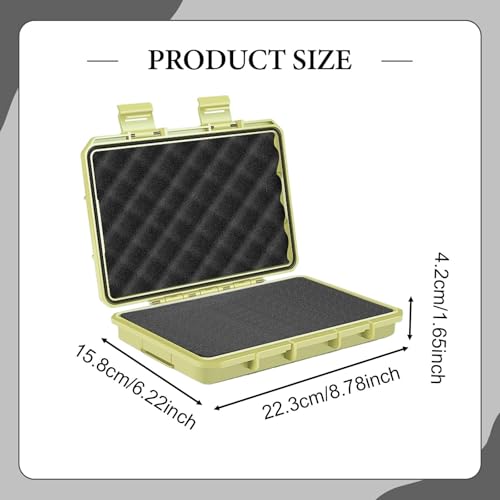 Hard Carrying Case for Small Precision Instruments, Waterproof PP Storage Box with Removable Foam Inserts, Beige L - color: Beige L