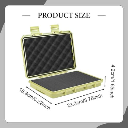Hard Carrying Case for Small Precision Instruments, Waterproof PP Storage Box with Removable Foam Inserts, Beige L - color: Beige L