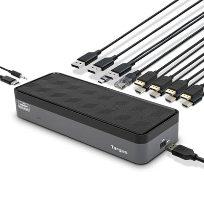 Targus USB-C Universal Quad 4K (QV4K) Docking Station with 100W Power Delivery, Black (DOCK570USZ)