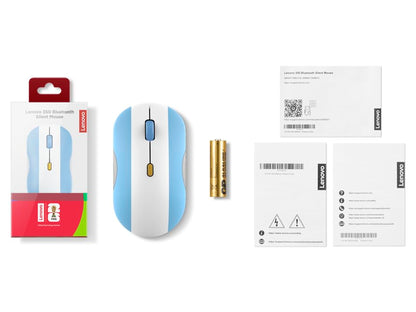 Lenovo 350 Bluetooth Silent Mouse (Fan Edition), Wireless Ergonomic Ambidextrous Design, Bluetooth 5.3, Adjustable DPI up to 2400, 36 Month Battery Life, Recycled Materials, Argentina Flag - color: Argentina Flag