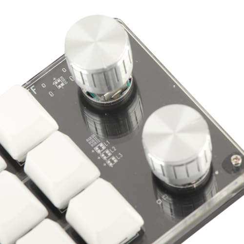 Focket One Handed Programmable Mechanical Keyboard, 12 Key Programmable Macro Keyboard with Knob, USB Programmable Mini Keyboard Programmable Keyboard, Gaming Keypad, Plug and Play