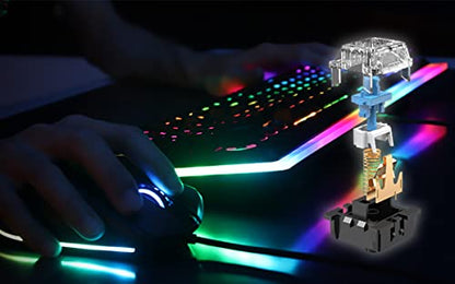 i-rocks K71M RGB Mechanical Gaming Keyboard with Media Control Knob, Switches (Red), 107 Keys w/Full NKRO, PBT Keycaps, Multimedia Hotkeys, Detachable USB-C Cable and Onboard Storage, Black - color: Black, size: Switches (Red)