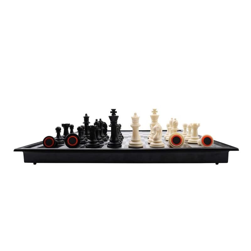 KAILE 13" Magnetic Chess Sets, 3 in 1 Travel Chess Checkers Backgammon Set with Folding Case - size: 13"