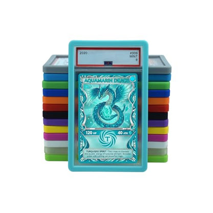 PSA Slab Guard Bumper for Standard PSA Graded Cards | Strong TPU, Exact Fit, Snap Tight Protection | Shock Absorption | Matte Finish PSA Slab Guard Protector (Turquoise) - color: Turquoise