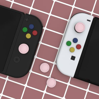 eXtremeRate PlayVital Switch Joystick Caps, Thumbstick Caps, Silicone Analog Cover for Switch Lite & OLED Joycon Thumb Grips - Cherry Blossoms Pink - color: Cherry Blossoms Pink