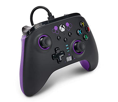 PowerA Enhanced Wired Controller for Xbox Series X|S - Purple Hex, gamepad, wired video game controller, gaming controller, works with Xbox One, Officially Licensed for Xbox - color: Purple Hex