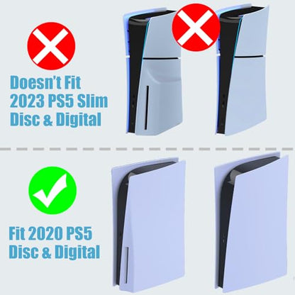 PS5 Stand with Cooling Station&Dual Controller Charger for PlayStation 5 PS5 Console(NOT Fit PS5 Slim), PS5 Accessories with 5V/3A Adapter, PS5 Base with Cooler Fan, Charging Dock
