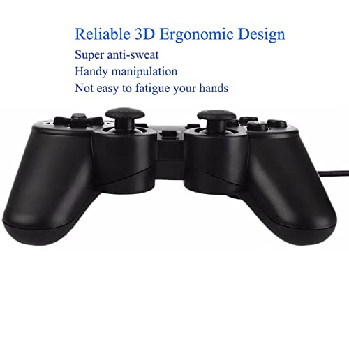 USB Wired Game Controller for Windows PC/Raspberry Pi Remote Controller Gamepad Gaming Joystick Dual Vibration Joypad for Laptop Desktop Computer(Windows 11/10/8/7) & Steam/Roblox/RetroPie/RecalBox