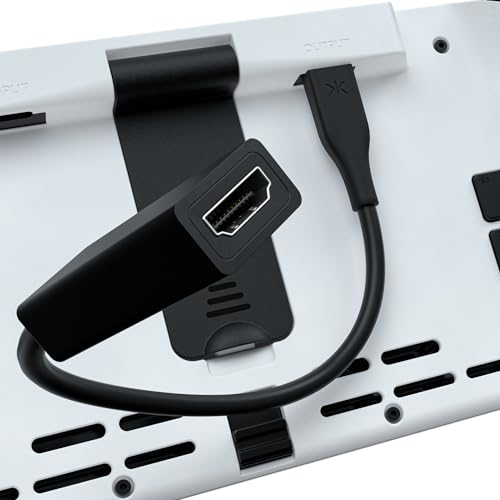 CRKD Nitro Deck+ with HDMI Adapter - Handheld Pro Controller for Nintendo Switch & OLED Model - TV Dockable - Programmable Sidekicks & Back Buttons - True Collection System (Clear White Edition) - color: Clear White Edition