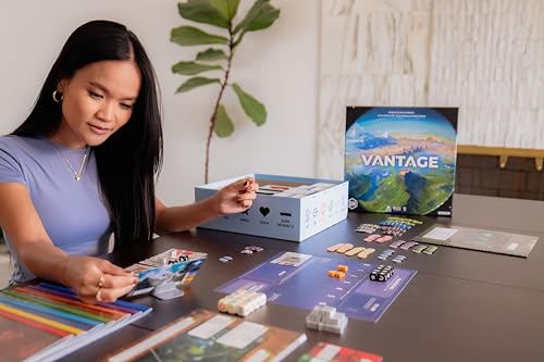 Stonemaier Games: Vantage by Jamey Stegmaier | Cooperatively Explore an Entire Planet from First-Person Perspective | Strategy Board Game for Adults and Family | 1-6 Players, 120 Min-180 Min, Ages 14+
