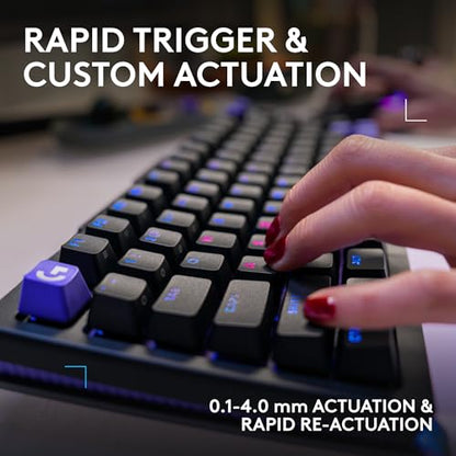 Logitech G512 X 75 TMR + Tactile Switch Mechanical Gaming Keyboard - Black | Hot-Swappable 9x TMR Rapid Trigger + Tactile Mechanical Switches, Gasket, PBT Keycaps, <8K, LIGHTSYNC RGB, for PC & Mac - color: Black, size: 75 percent, style: Tactile Switches
