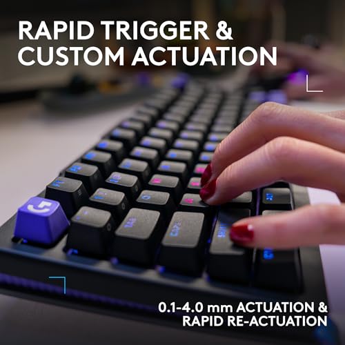 Logitech G512 X 75 TMR + Tactile Switch Mechanical Gaming Keyboard - Black | Hot-Swappable 9x TMR Rapid Trigger + Tactile Mechanical Switches, Gasket, PBT Keycaps, <8K, LIGHTSYNC RGB, for PC & Mac - color: Black, size: 75 percent, style: Tactile Switches