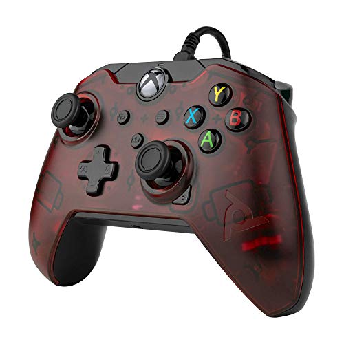 PDP Wired Game Controller - Xbox Series X|S, Xbox One, PC/Laptop Windows 10, Steam Gaming Controller - USB - Advanced Audio Controls - Dual Vibration Videogame Gamepad - Crimson Red - color: Red