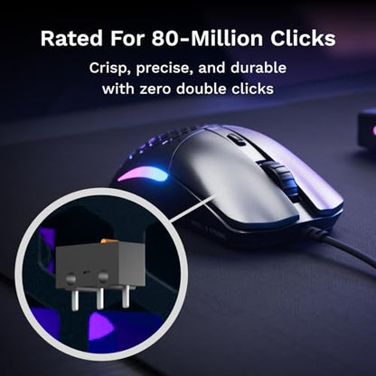 GLORIOUS Model O Eternal Ultralight RGB Gaming Mouse - Wired - 55g Lightweight - Customizable RGB Lighting - 6 Programmable Buttons - Symmetrical Design - 12K DPI Optical Sensor - PC/Mac - Black - color: Matte Black, style: Model O Eternal (Ambidextrous)