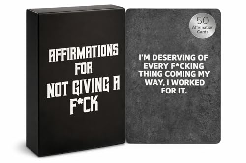 Isaac Liev Affirmations for Not Giving a F*ck - 50 Bold Daily Motivation Cards for Confidence, Boundaries & Unapologetic Self-Love - Adult Sweary Quotes - style: Not Giving a F Affirmation