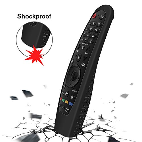 Silicone Protective Case for LG MR20GA MR19BA MR18BA MR650A MR600 Remote Control, Anti-Slip Cover for LG AKB75855501 Magic Remote Skin Protector,Black - color: Black