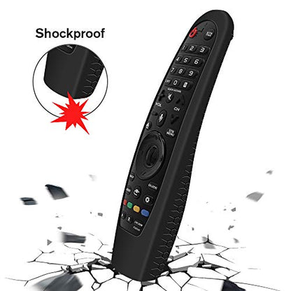 Silicone Protective Case for LG MR20GA MR19BA MR18BA MR650A MR600 Remote Control, Anti-Slip Cover for LG AKB75855501 Magic Remote Skin Protector,Black - color: Black