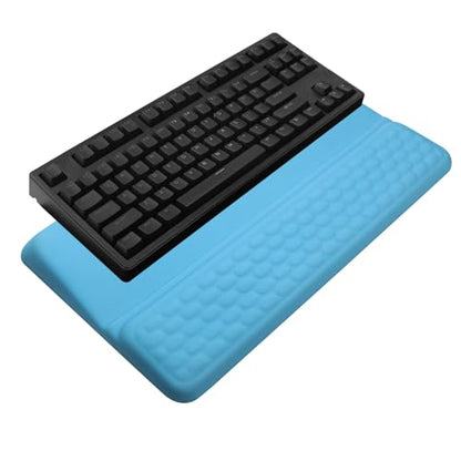 Computer Keyboard Stand with Wrist Rest, Ergonomic Tilted Keyboard Holder - Keyboard Riser with Wrist Pad - Keyboard Tray Support for Office Home - Blue - color: Keyboard Stand - Blue