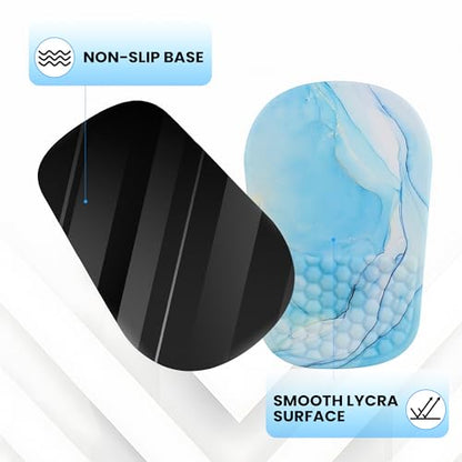 Ergonomic Mouse Pad with Wrist Rest Support, Non-Slip Mouse Pads, Suitable for Home or Office use (Blue) - color: Blue