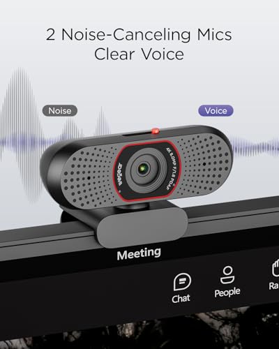 wegear 4K Webcam for PC, USB-A Computer Camera with Sony 1/2.55'' Sensor, 4K@30FPS & 1080P@60FPS, PDAF Autofocus, Dual Noise-Canceling Mics, Privacy Cover, 73° FOV for Meetings, Streaming & Gaming