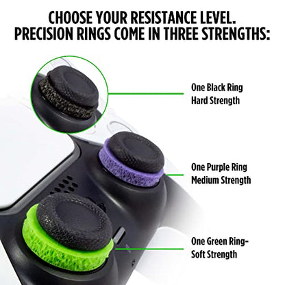 KontrolFreek Aim Boost Kit for PlayStation 5 (PS5) and PlayStation 4 (PS4) Controller | Includes Performance Thumbsticks and Precision Rings | Galaxy Edition - color: Purple