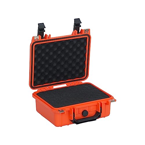 MEIJIA Portable All Weather IP67 Waterproof Protective Case,Hard Camera Case,Dry Case with Customizable Foam,Fit Use Of Drones,Camera,Equipments,10.62 x9.68x4.87inches - color: Orange