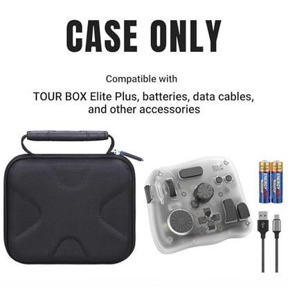 Case for Tour Box Elite Plus/Elite/NEO/Lite Bluetooth Controller - Hard Travel Protective Carrying Storage Bag, Box Only (Black)