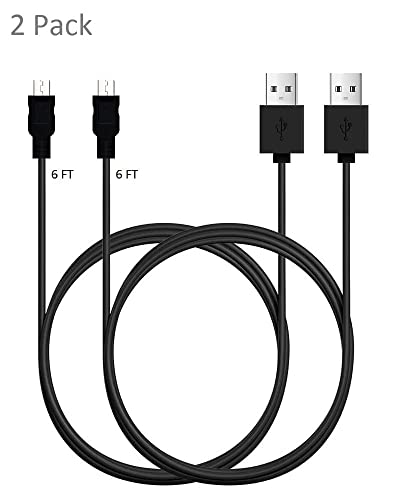 Micro USB Cable, 2 Pack [6FT, 6FT], Fast Charging Cable, High Speed Data Transfer Cable, Android Phone Cable for Samsung Galaxy S7 Edge S6 S5 and More, Trustable - size: 2Pack 6ft