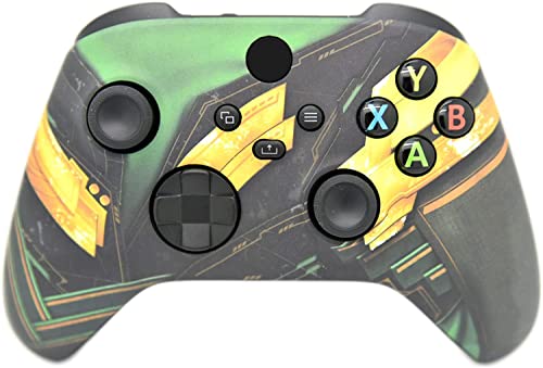 Hand Airbrushed Fade Custom Controller Compatible with Xbox Series X/S & Xbox One (Series X/S Green Armor) - color: Series X/S Green Armor