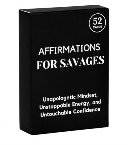 Isaac Liev Daily Affirmation Cards for Women & Men – 52 Motivational Affirmations Deck for Mindset & Inspiration | Cool Gifts for Him & Her, Best Friend, Coworkers, Office & Birthday - style: Savage Affirmation