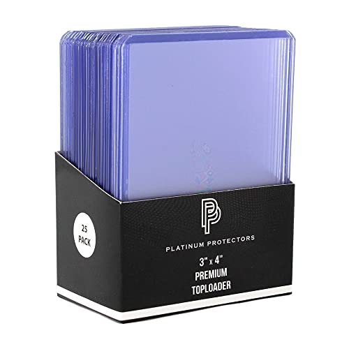 Platinum Protectors Premium Top Loader Card Holder for 35pt Trading Cards 3" x 4" (25 Pack)