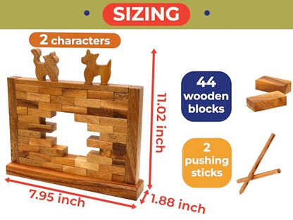 BSIRI Wooden Brick Wall Balancing Game | With Characters, Classic Brick Board Games - style: The Wall Game