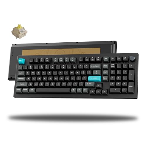 Keychron Q5 Ultra 8K Polling Rate Wireless Custom Mechanical Keyboard | 2.4 GHz & Bluetooth ZMK Launcher 660Hr Battery Aluminum Body with Hot-swappable Banana Switches for Mac Windows Linux - Black - color: Banana Switch