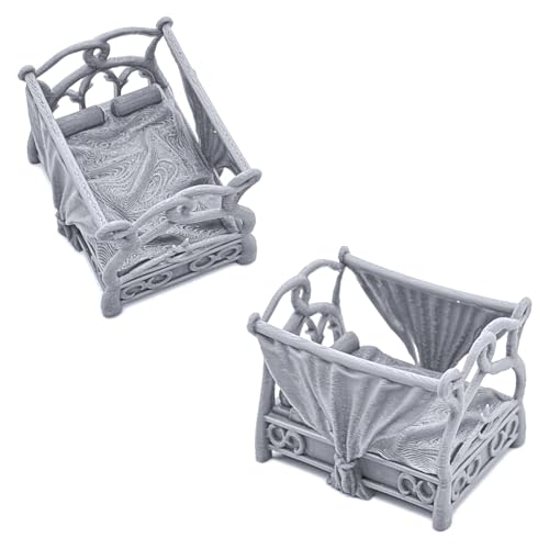 Elegant Furniture by Printable Scenery, 3D Printed Tabletop RPG Scenery and Wargame Terrain 28mm Miniatures