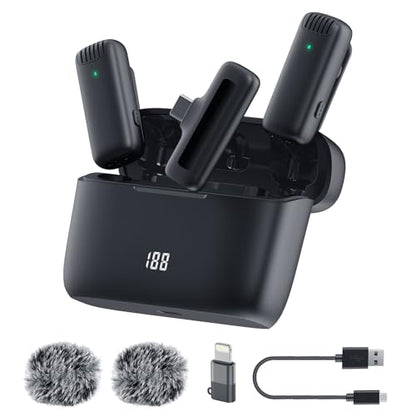 Labstandard Wireless Lavalier Lapel Microphone for iPhone, iPad, mini Video Recording Mic for Interview Video Podcast Vlog YouTube & Livestream, Noise Reduction, Plug & Play (J13 Pro) - style: J13 Pro