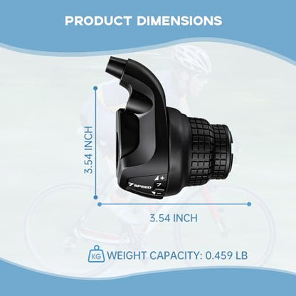 Bike Gear Shifter, Bicycle 3/6/7 Speed Bike Gear Shifter Right Twist Grip Shift Lever for Mountain City Hybrid Commuter Kids' Bikes and Tricycle (SG-25 3X7 Speed Bike Shifter) - size: SG-25 3X7 Speed Bike Shifter