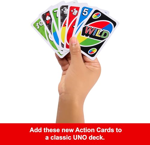 Mattel Games UNO Card Game with 2 Add On Packs with Storage Tin | Includes UNO Deck and 2 Add-On Packs for Kids, Teens & Family Game Night for Ages 7+, 2-10 Players (Amazon Exclusive)