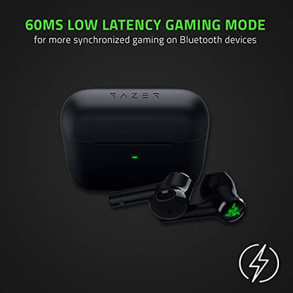 Razer Hammerhead True Wireless X Earbuds: Custom-Tuned 13mm Drivers - Bluetooth 5.2 w/Auto-Pairing - 60ms Low-Latency Gaming Mode - Touch Enabled - Mobile App Customization - Classic Black - style: TW X