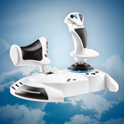 Thrustmaster T-Flight Hotas One MSFS 2024 Collector Edition - XBOX & PC | Detachable design, Officially licensed, 5 axes, 14 buttons, rapid trigger, hat switch, detachable throttle, dual rudder - style: MSFS White Edition Xbox Series X/S | PC