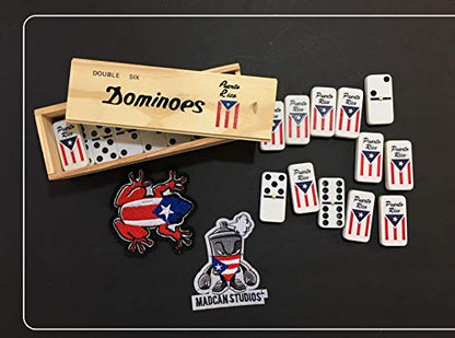 PRK 14 Puerto Rico Rican Flags Dominoes Domino de Puerto Rico Flag Value Pack Large Adult Size Double six Dominos Boricua Style