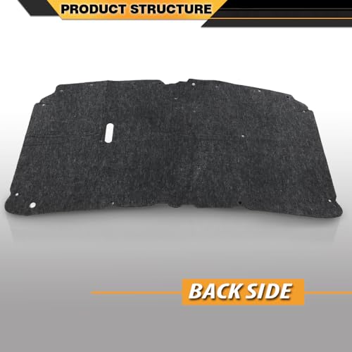CNNELL Hood Insulation Pad with Clips Compatible with Ford F250 F350 F450 & Excursion 1999-2007 Black - style: 1999-2007 Ford F250 F350 F450