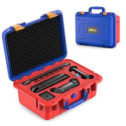 STARTRC GAMES Hard Carrying Case for Nintendo Switch 2, Professional Deluxe IP67 Waterproof, Soft Lining Hard Travel Case for Nintendo Switch 2 Console Pro Controller & Accessories (Red & Blue) - color: Red and Blue